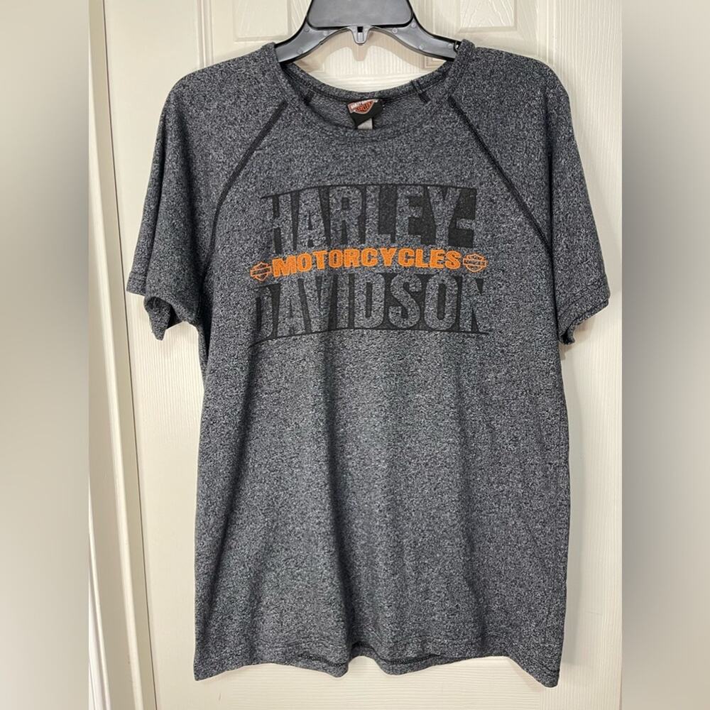Harley Davidson Baltimore Motorcycle Biker Gray Graphic Men’s T-shirt size Large